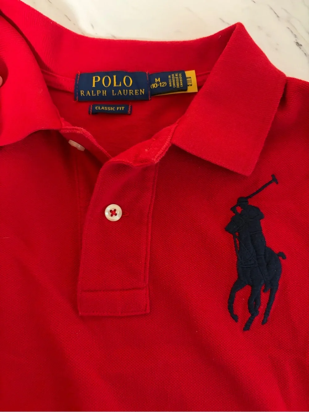 Polo Ralph Lauren Boys Big Pony Short Sleeve Polo Shirt - Medium (10-12)